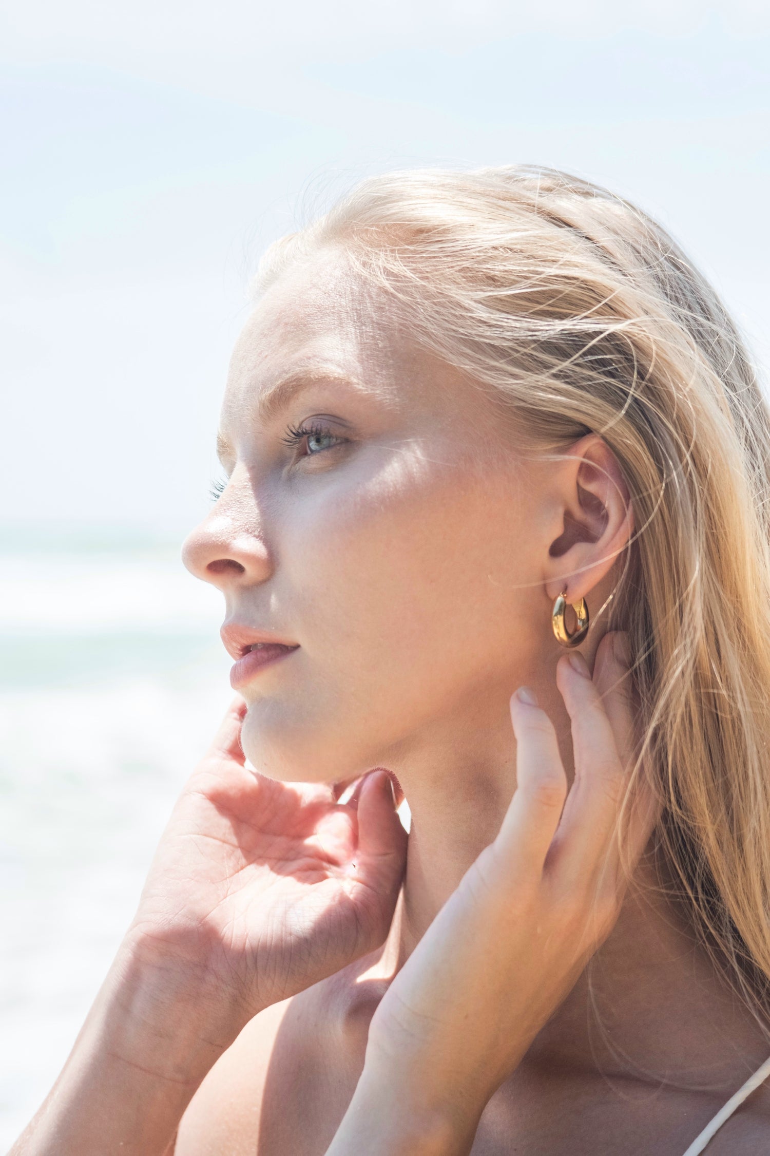 Waterproof Gold Hoop Earrings